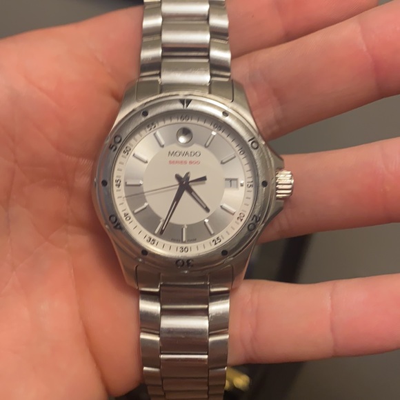 Rare Movado 800 Series Silver Dial Stainless Steel **Open to Offers** - Picture 12 of 12